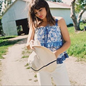 NWT Anthropologie Ruffled Tie-Strap Cami. Size medium.